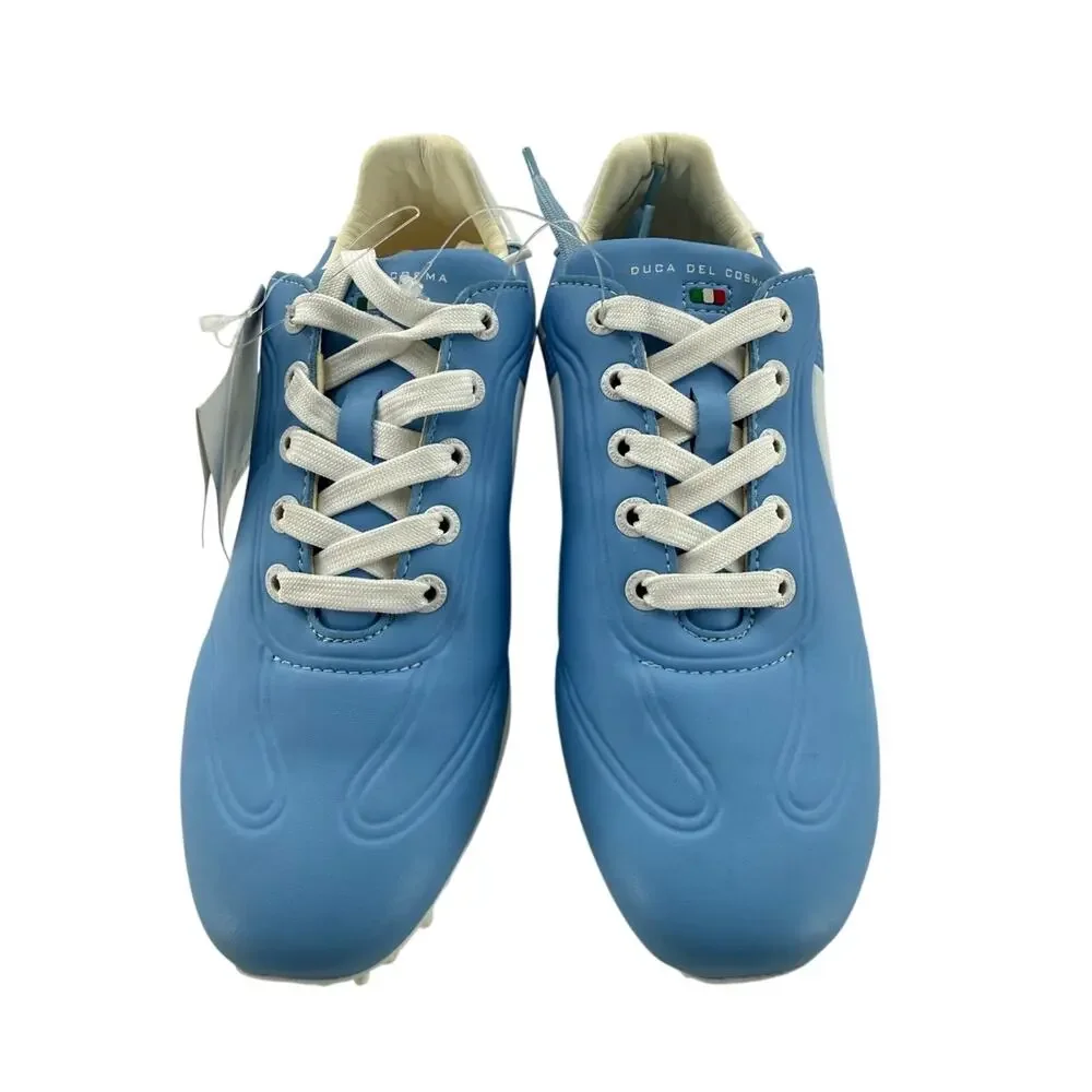 NWT DUCA DEL COSMA Queenscup Women's Spikeless Golf Shoes Baby Blue White Size 7